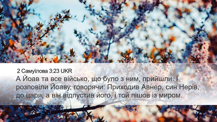 2 Самуїлова 3:23 UKR Desktop Wallpaper - А Йоав та все військо, що - Desktop Bible Verse Wallpaper