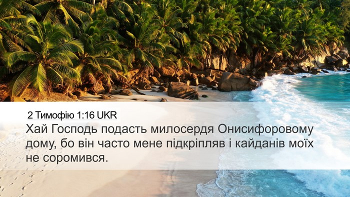 2 Тимофію 1:16 UKR Bible Verse Image