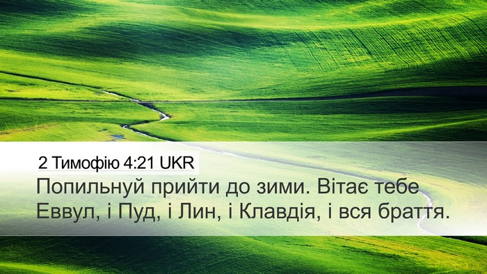 2 Тимофію 4:21 UKR Bible Verse Image