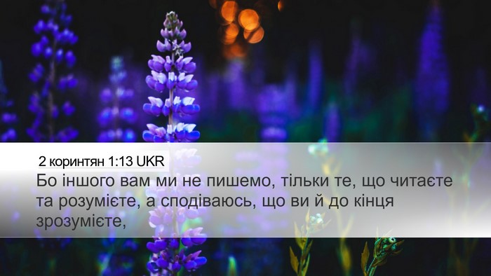 2 коринтян 1:13 UKR Desktop Wallpaper - Бо іншого вам ми не пишемо, - Desktop Bible Verse Wallpaper