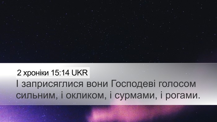 2 хроніки 15:14 UKR Bible Verse Image