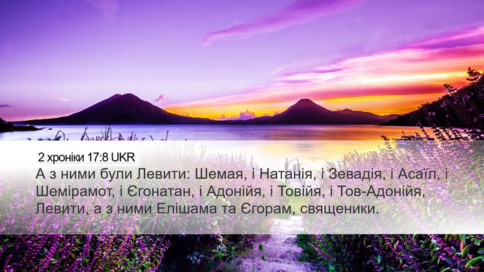 2 хроніки 17:8 UKR Desktop Wallpaper - А з ними були Левити: Шемая, - Desktop Bible Verse Wallpaper