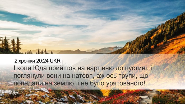 2 хроніки 20:24 UKR Bible Verse Image