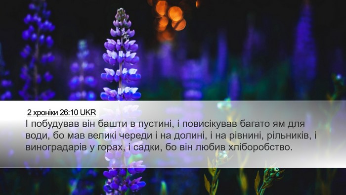 2 хроніки 26:10 UKR Bible Verse Image
