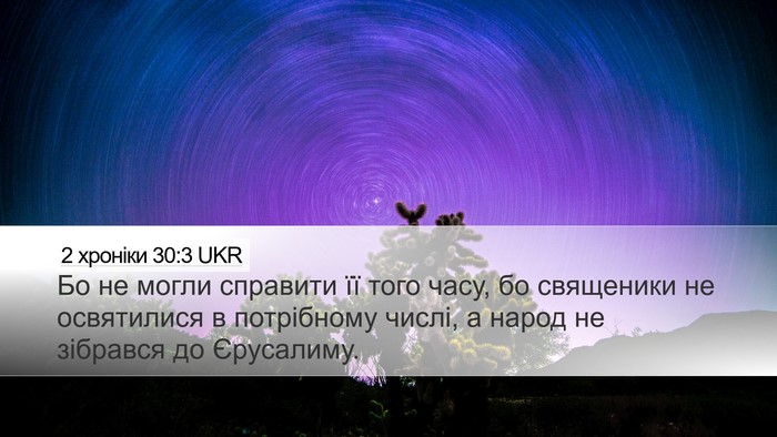 2 хроніки 30:3 UKR Bible Verse Image