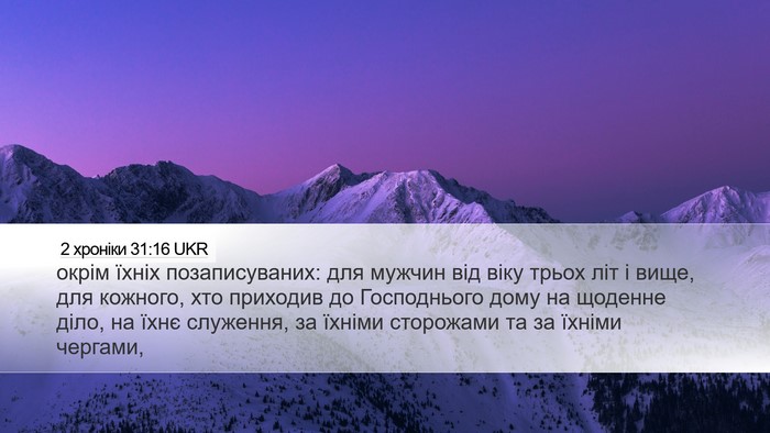 2 хроніки 31:16 UKR Bible Verse Image