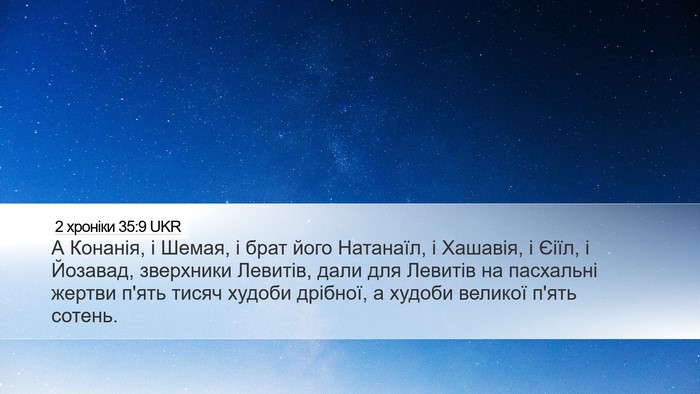 2 хроніки 35:9 UKR Bible Verse Image