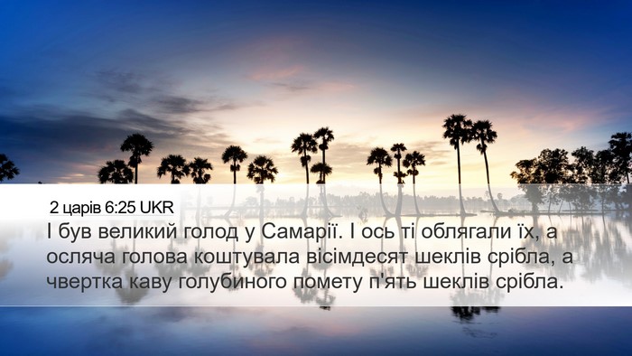 2 царів 6:25 UKR Bible Verse Image