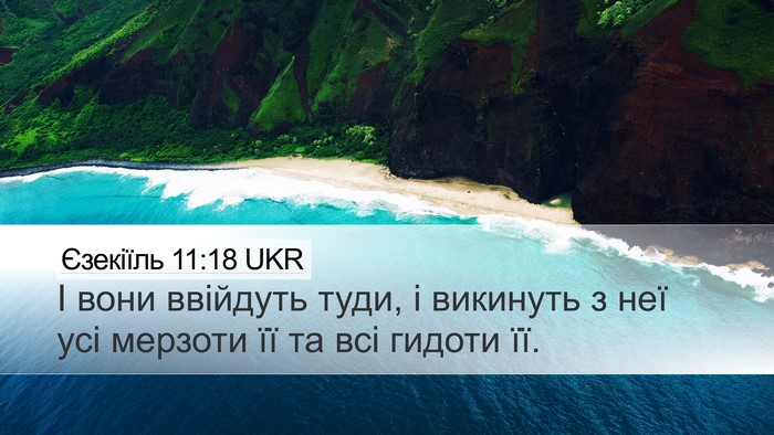 Єзекіїль 11:18 UKR Bible Verse Image