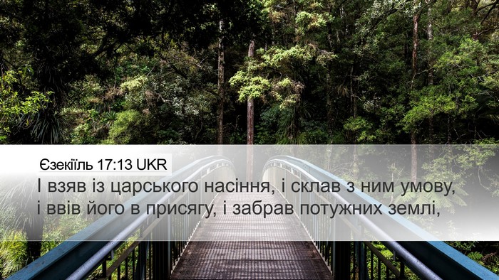 Єзекіїль 17:13 UKR Bible Verse Image