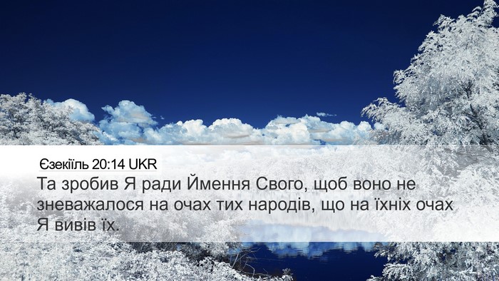 Єзекіїль 20:14 UKR Bible Verse Image