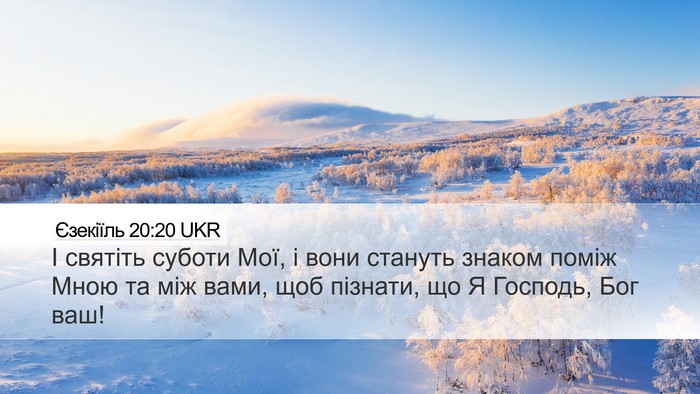 Єзекіїль 20:20 UKR Bible Verse Image