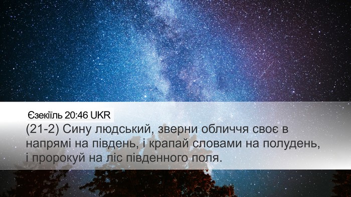 Єзекіїль 20:46 UKR Bible Verse Image