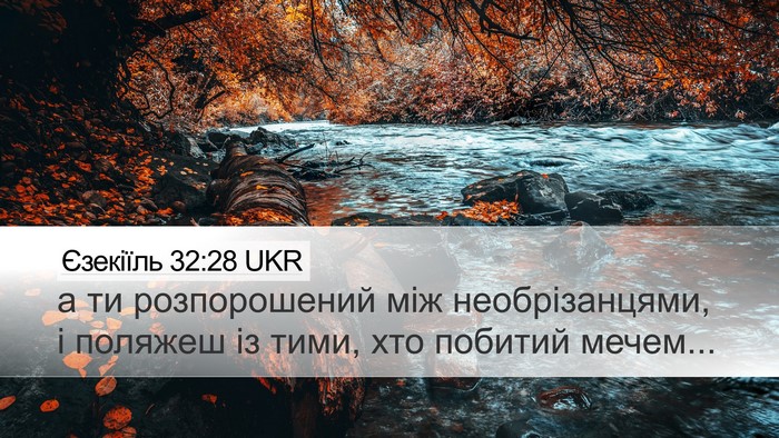 Єзекіїль 32:28 UKR Desktop Wallpaper - а ти розпорошений між - Desktop Bible Verse Wallpaper