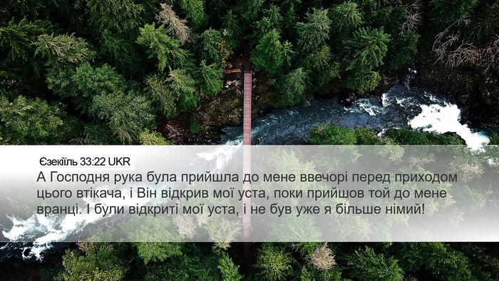 Єзекіїль 33:22 UKR Bible Verse Image