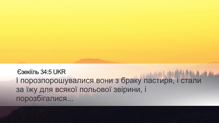 Єзекіїль 34:5 UKR Bible Verse Image