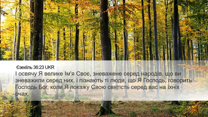 Єзекіїль 36:23 UKR Bible Verse Image