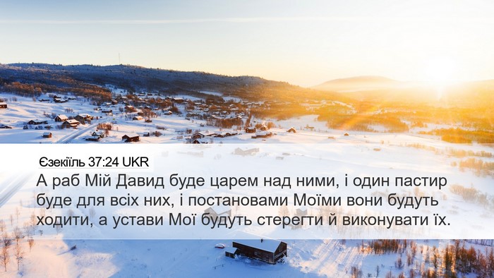 Єзекіїль 37:24 UKR Bible Verse Image