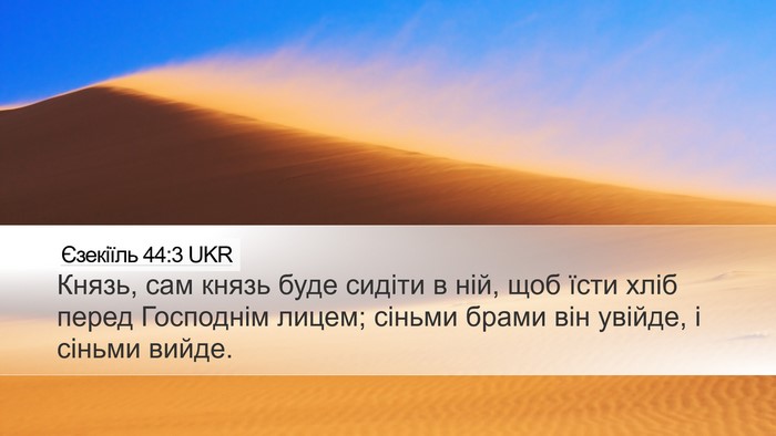 Єзекіїль 44:3 UKR Bible Verse Image