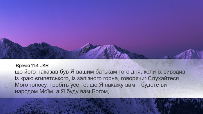 Єремія 11:4 UKR Bible Verse Image