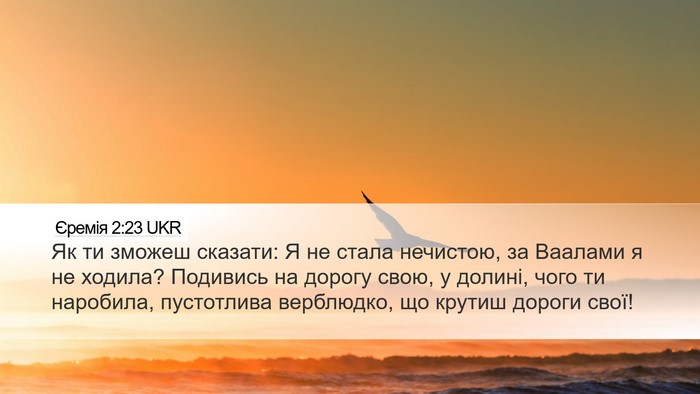 Єремія 2:23 UKR Bible Verse Image