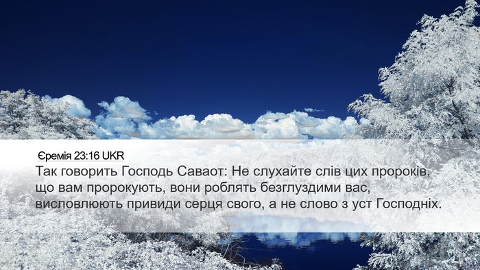 Єремія 23:16 UKR Bible Verse Image