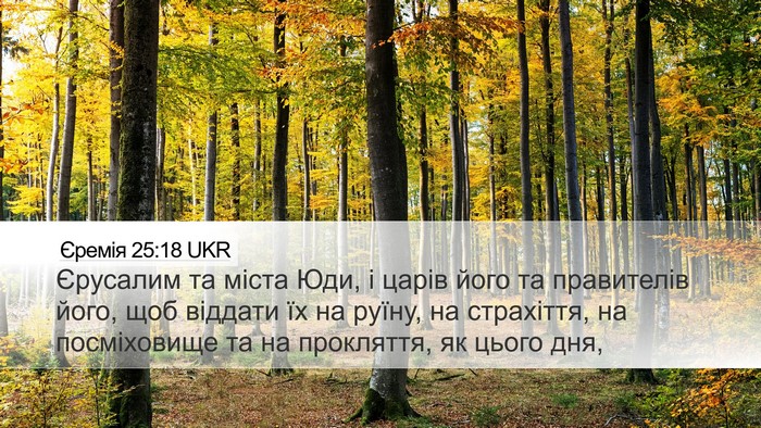 Єремія 25:18 UKR Bible Verse Image