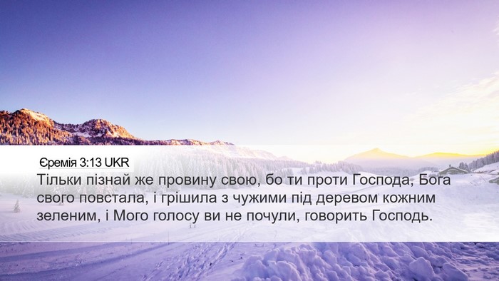 Єремія 3:13 UKR Bible Verse Image