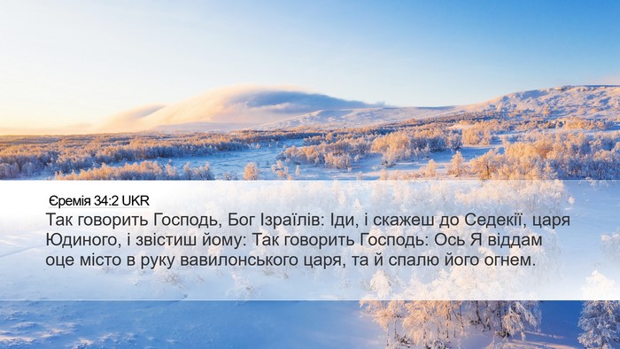 Єремія 34:2 UKR Bible Verse Image