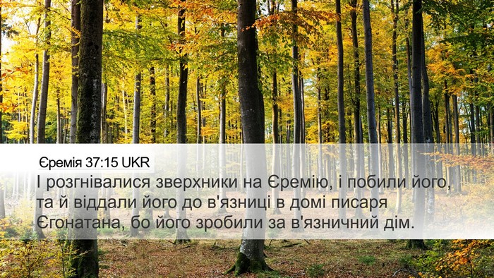 Єремія 37:15 UKR Bible Verse Image