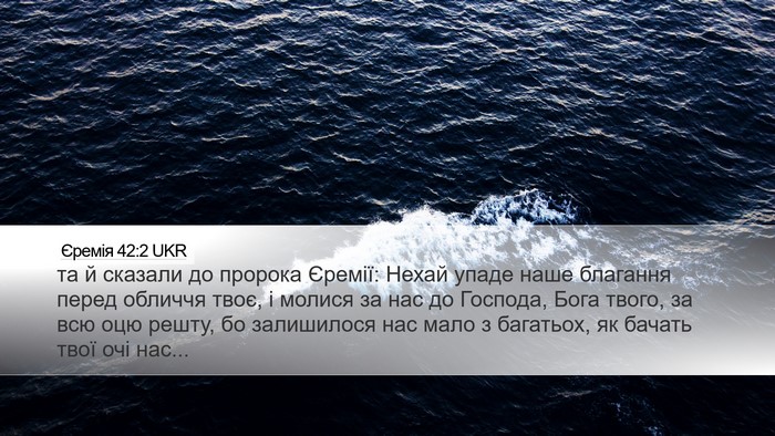 Єремія 42:2 UKR Desktop Wallpaper - та й сказали до пророка - Desktop Bible Verse Wallpaper