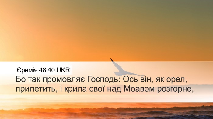 Єремія 48:40 UKR Bible Verse Image