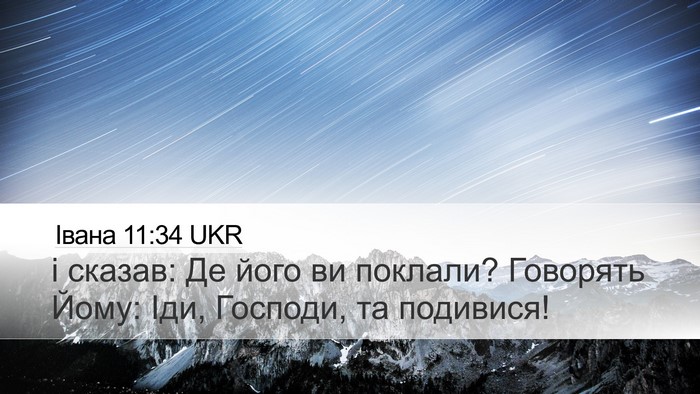 Івана 11:34 UKR Desktop Wallpaper - і сказав: Де його ви - Desktop Bible Verse Wallpaper