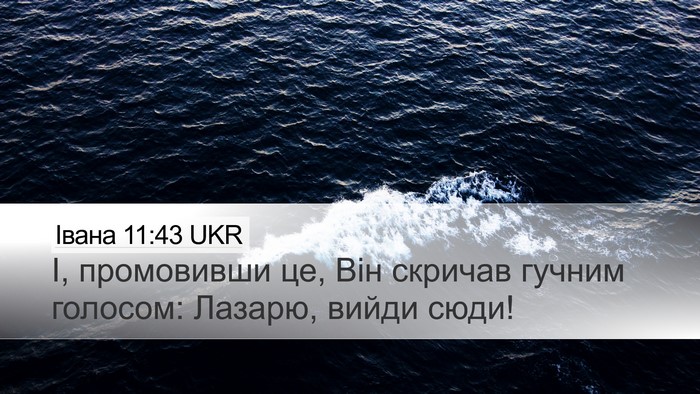 Івана 11:43 UKR Bible Verse Image