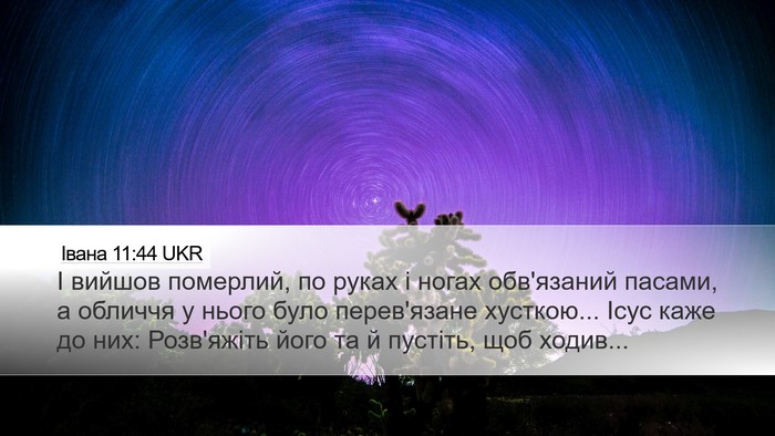 Івана 11:44 UKR Bible Verse Image