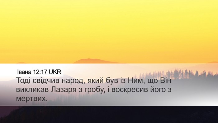 Івана 12:17 UKR Bible Verse Image
