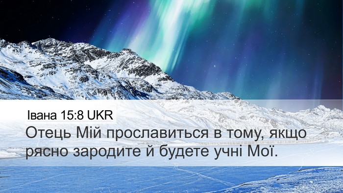 Івана 15:8 UKR Bible Verse Image