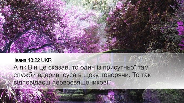 Івана 18:22 UKR Bible Verse Image