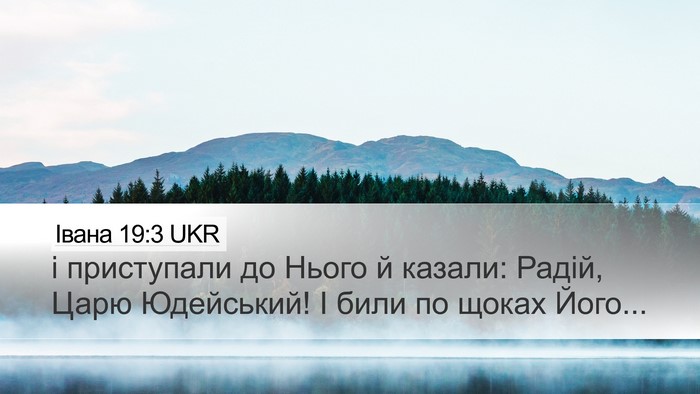 Івана 19:3 UKR Bible Verse Image