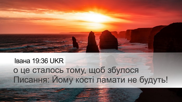 Івана 19:36 UKR Bible Verse Image