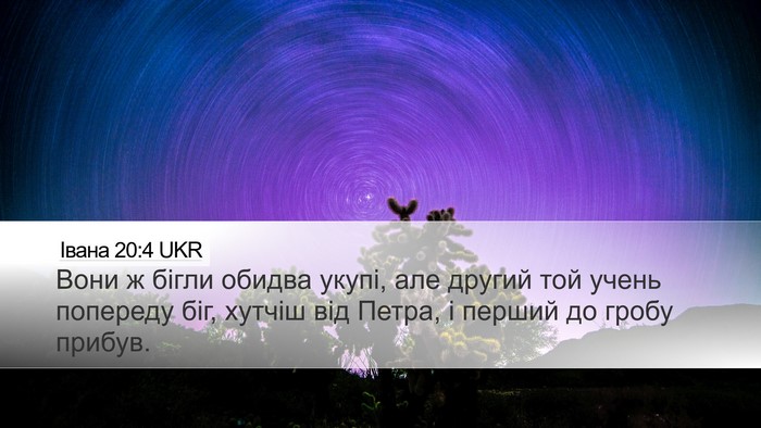 Івана 20:4 UKR Bible Verse Image