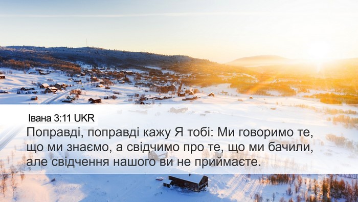 Івана 3:11 UKR Bible Verse Image