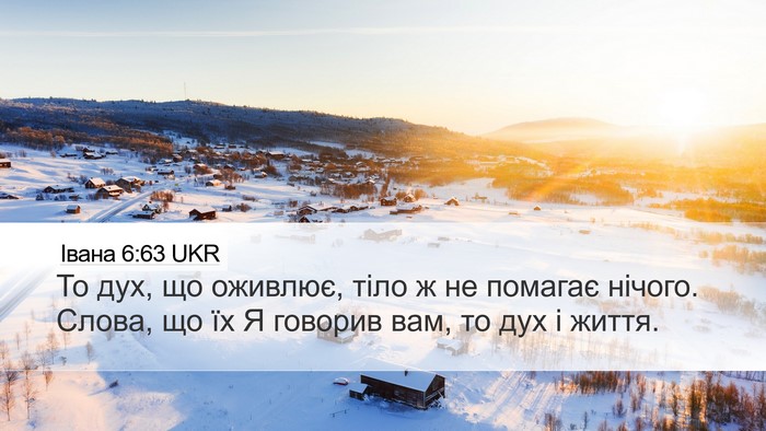 Івана 6:63 UKR Bible Verse Image