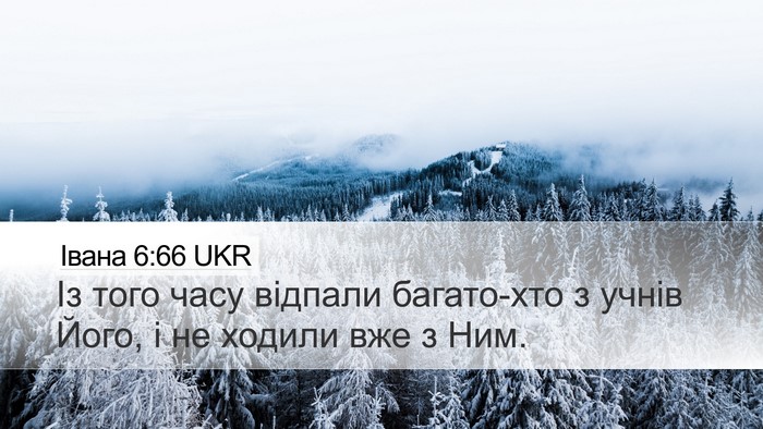 Івана 6:66 UKR Bible Verse Image