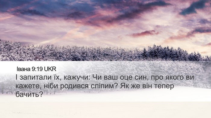 Івана 9:19 UKR Desktop Wallpaper - І запитали їх, кажучи: Чи - Desktop Bible Verse Wallpaper