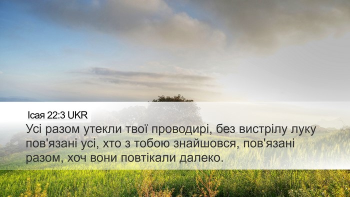 Ісая 22:3 UKR Bible Verse Image