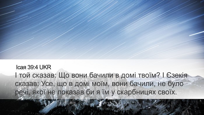 Ісая 39:4 UKR Bible Verse Image