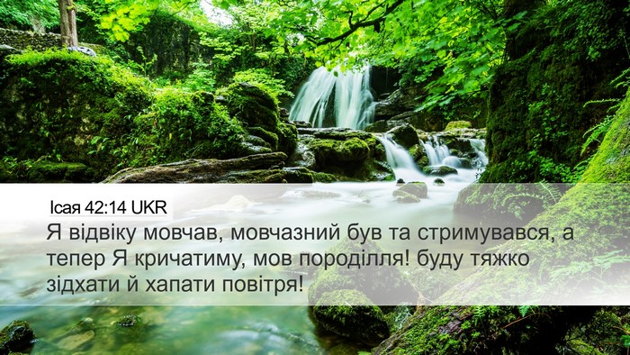 Ісая 42:14 UKR Bible Verse Image