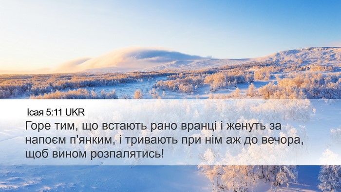 Ісая 5:11 UKR Bible Verse Image