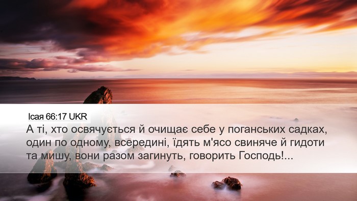 Ісая 66:17 UKR Bible Verse Image